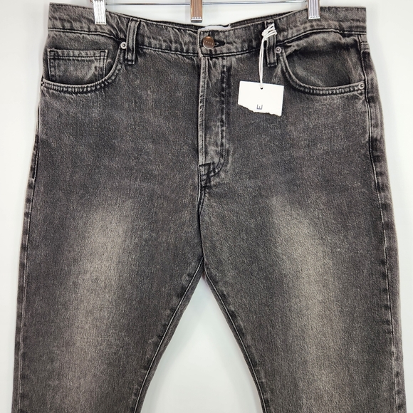 Frame Denim Le Slouch Low Rise Straight Leg Jeans Slouchy Washed Black Grey 31 - Picture 3 of 12